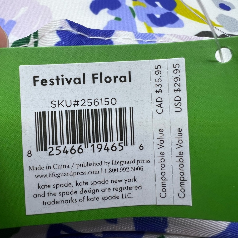 Kate Spade Festival Floral Lunch Tote in Blue, Green, Yellow, & White NEW w TAGS - Picture 4 of 12